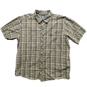 REI Mens XL Plaid Short Sleeve Button Up Shirt Casual Outdoor‎ Work Pockets